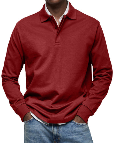 John | lyxig långärmad polotröja