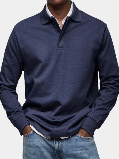 John | lyxig långärmad polotröja