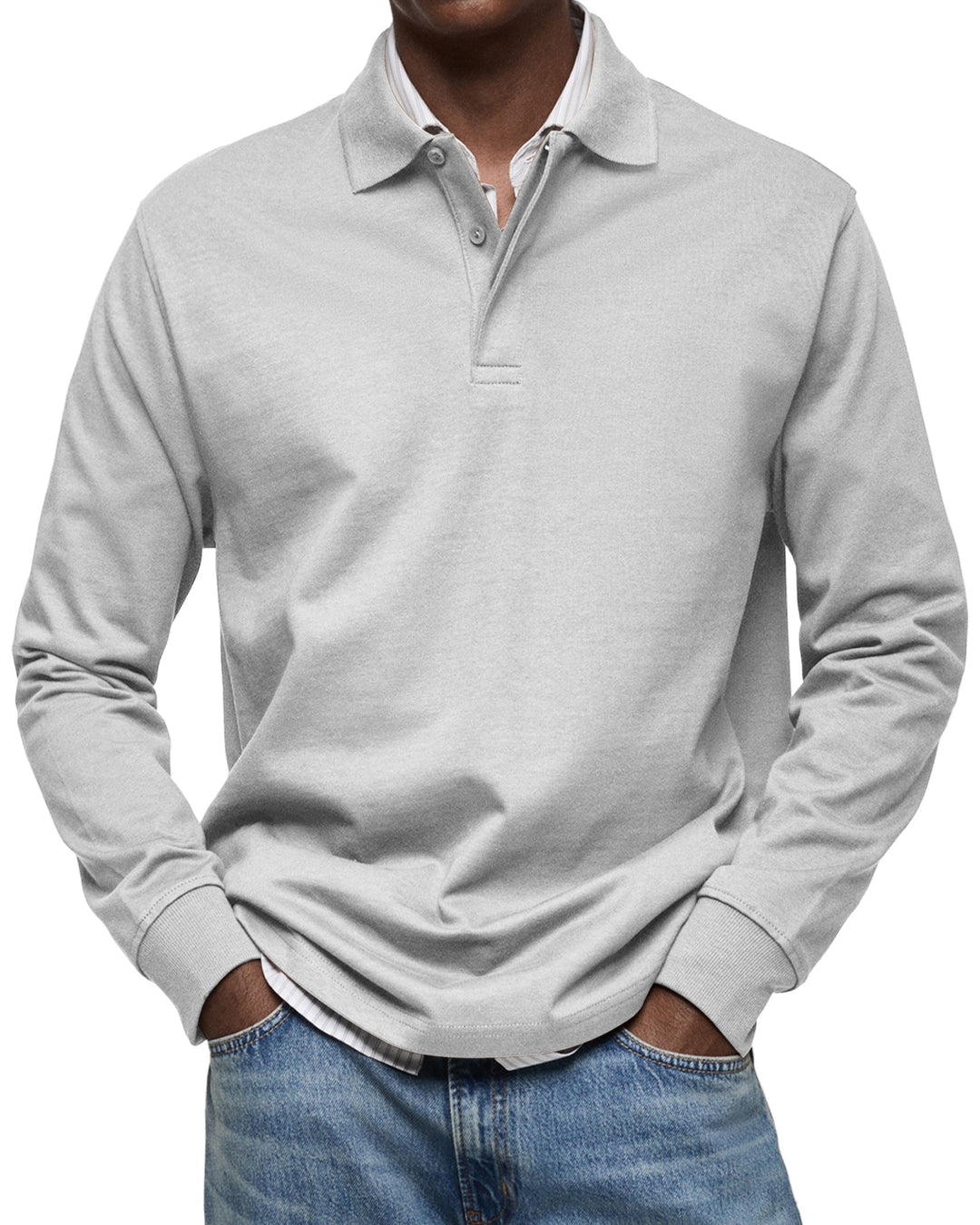 John | lyxig långärmad polotröja