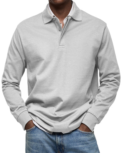 John | lyxig långärmad polotröja