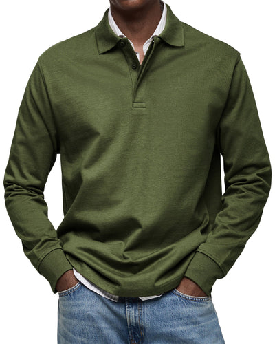 John | lyxig långärmad polotröja