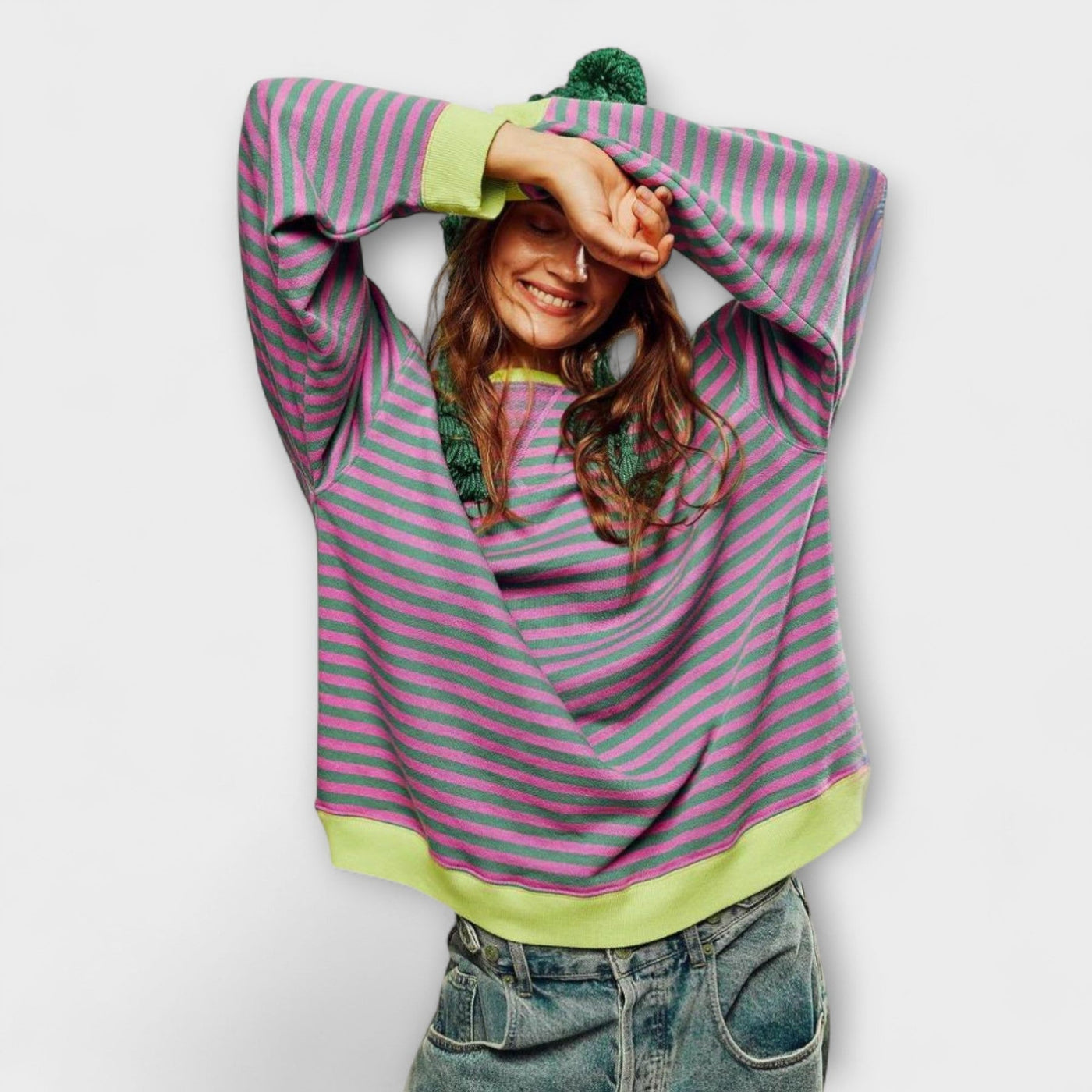 Barbara | Randig oversize-tröja