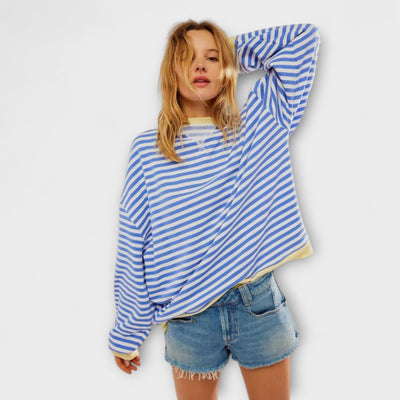 Barbara | Randig oversize-tröja