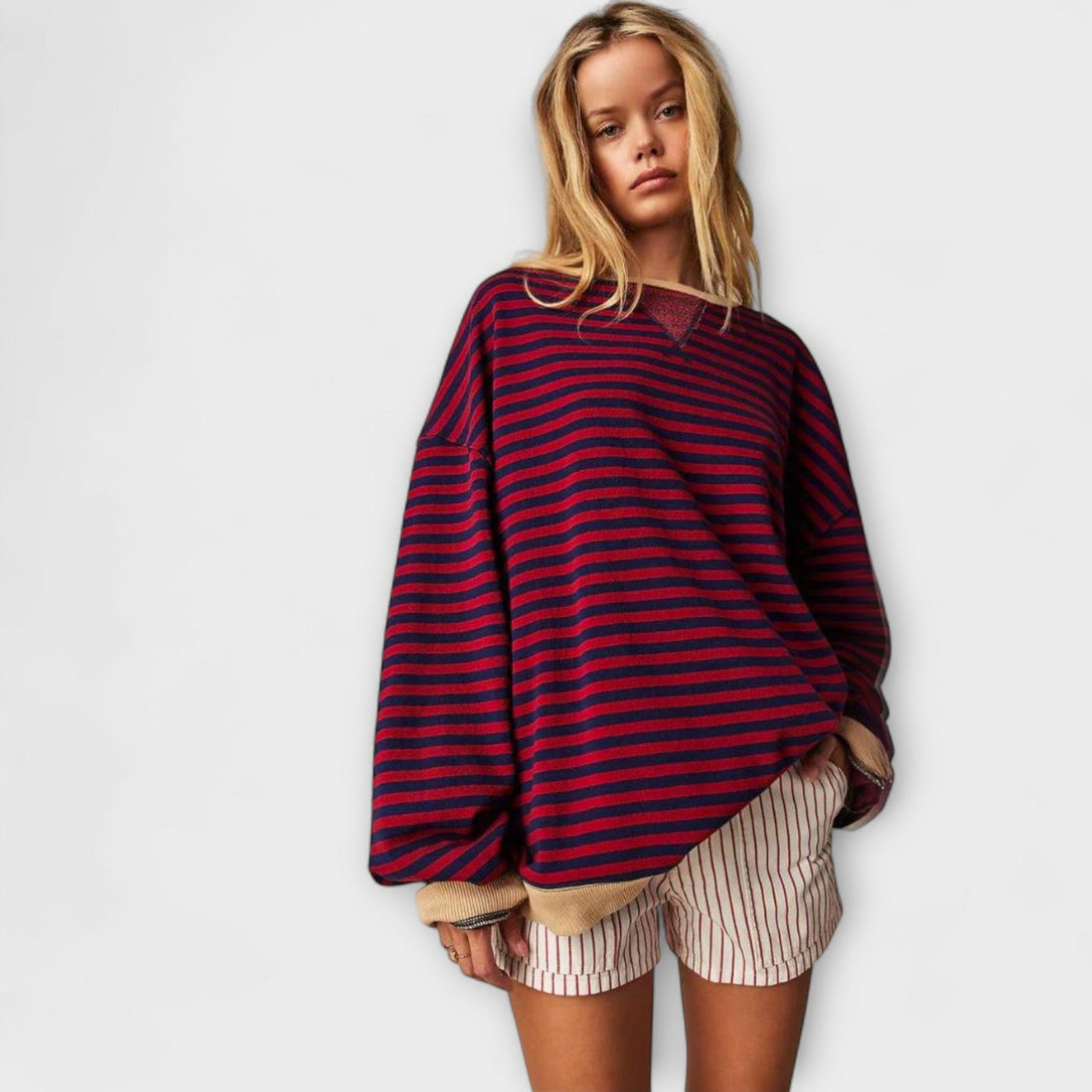 Barbara | Randig oversize-tröja