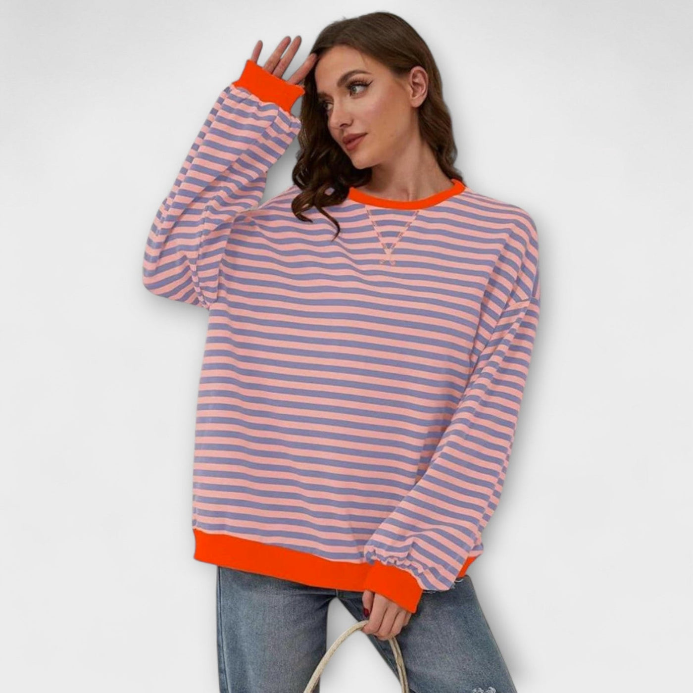 Barbara | Randig oversize-tröja